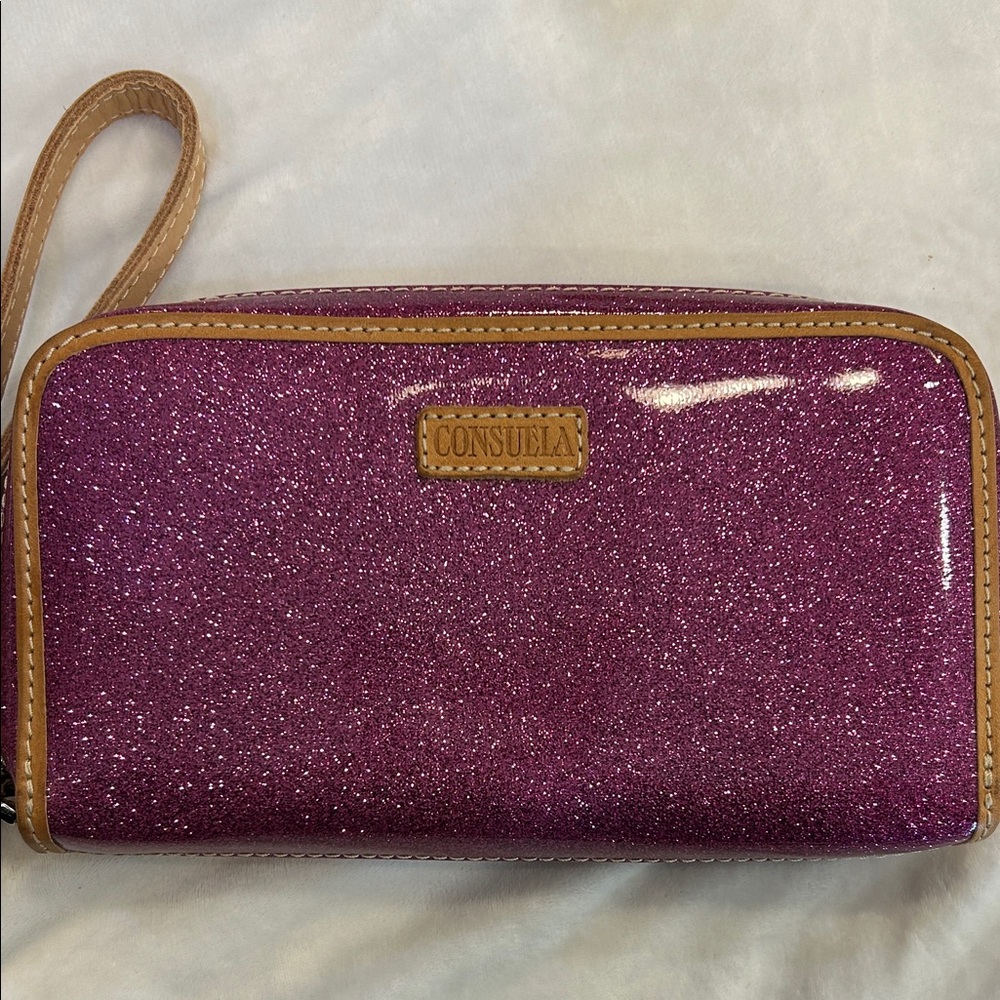Consuela Pink and Tan Wristlet